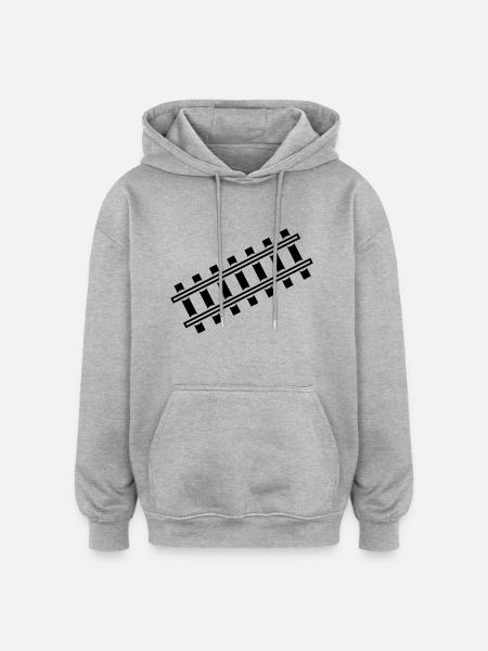 zug_gleis_f1 - Oversized Unisex Hoodie - heather grey