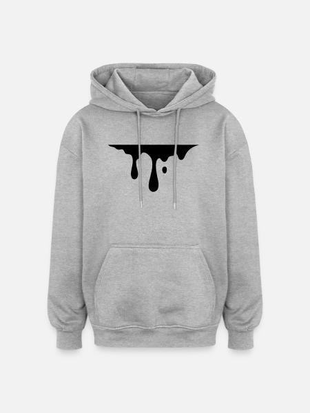tropfen - Oversized Unisex Hoodie - Grau meliert