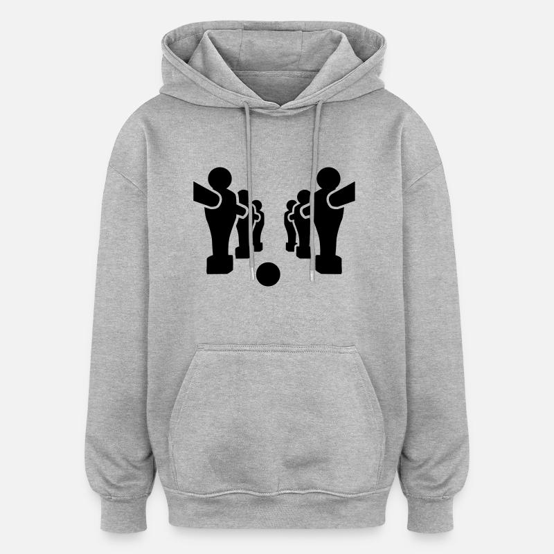 Baby-foot - Sweat à capuche oversize unisexe - gris chiné