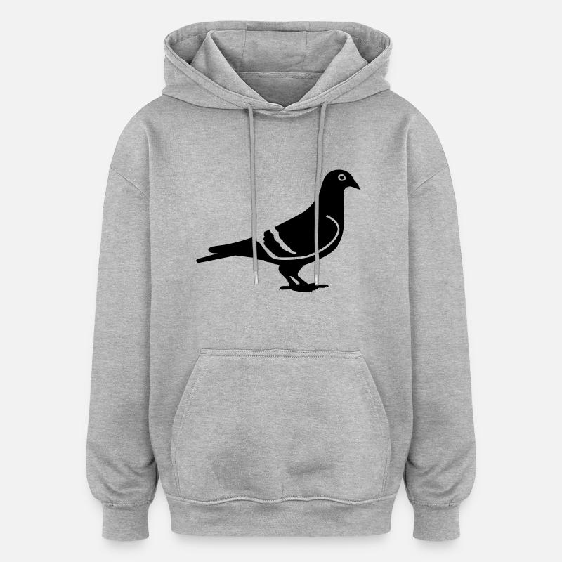 Pigeon - Sweat à capuche oversize unisexe - gris chiné