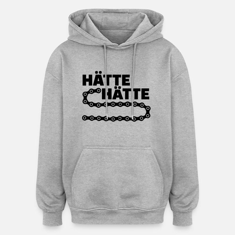 Fahrradkette - Oversized Unisex Hoodie - Grau meliert