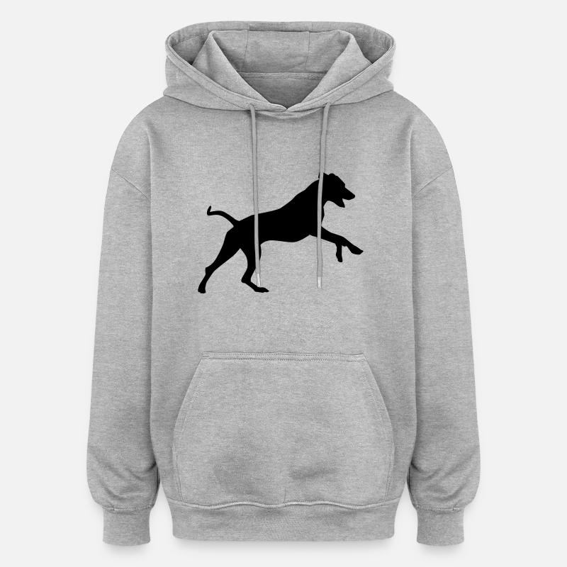 Rhodesian Ridgeback - Sweat à capuche oversize unisexe - gris chiné