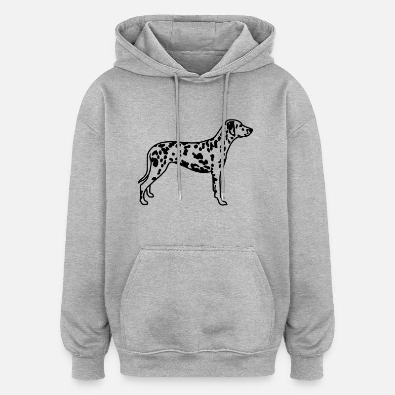 Dalmatien - Sweat à capuche oversize unisexe - gris chiné