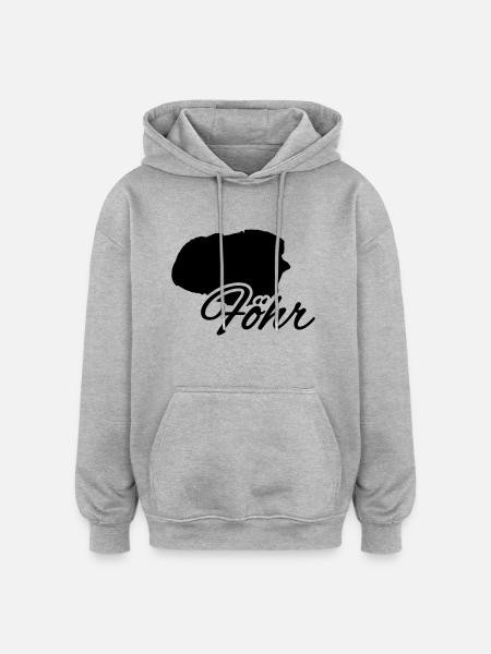 Föhr - Oversized Unisex Hoodie - Grau meliert