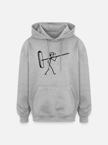 Strassenmeisterei - Oversized Unisex Hoodie - Grau meliert