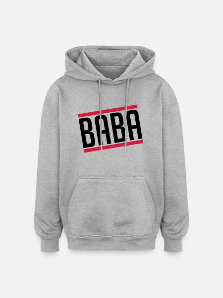 baba_ua2 - Oversized Unisex Hoodie - Grau meliert