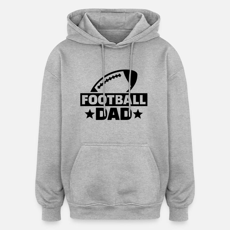 Football - Sweat à capuche oversize unisexe - gris chiné