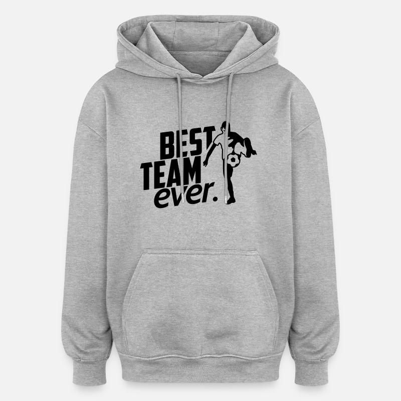 Fußballmannschaft - Oversized Unisex Hoodie - Grau meliert