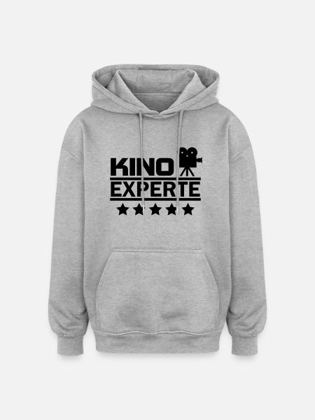 kino experte - Oversized Unisex Hoodie - Grau meliert
