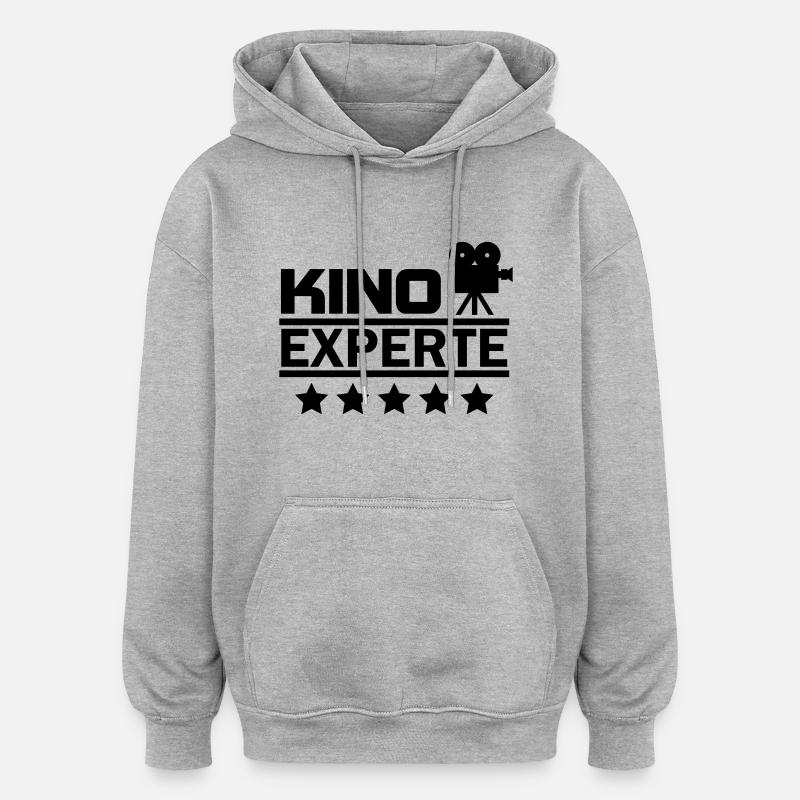 kino experte - Oversized Unisex Hoodie - Grau meliert
