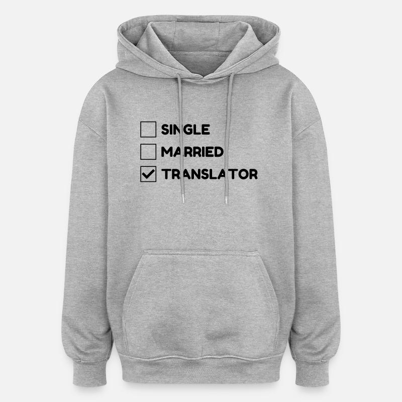 Übersetzer / Übersetzerin / Übersetzung / - Oversized Unisex Hoodie - Grau meliert
