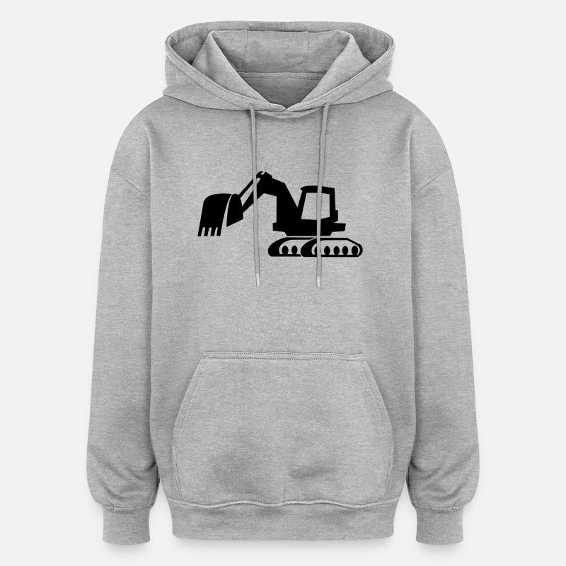 bagger_1 - Sweat à capuche oversize unisexe - gris chiné