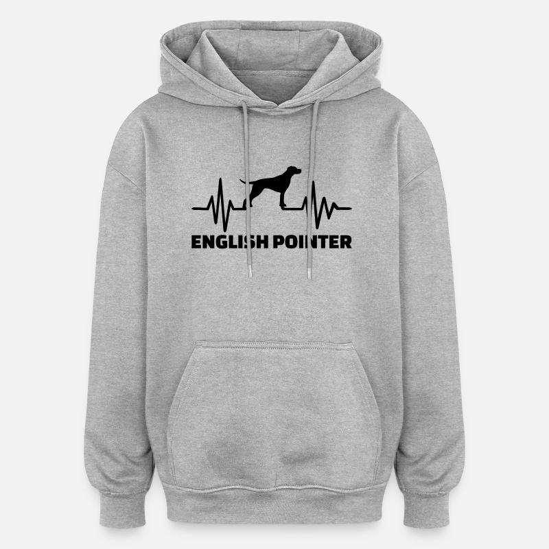 English Pointer - Oversized Unisex Hoodie - heather grey