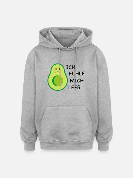 Avocado - Oversized Unisex Hoodie - Grau meliert