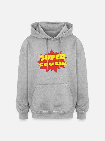 Super Cousine - Oversized Unisex Hoodie - Grau meliert