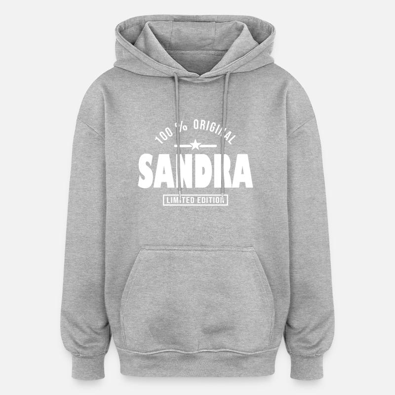 Sandra, sandra - Sweat à capuche oversize unisexe - gris chiné