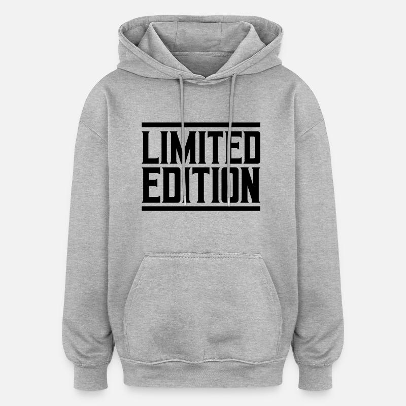 Édition limitée - Sweat à capuche oversize unisexe - gris chiné