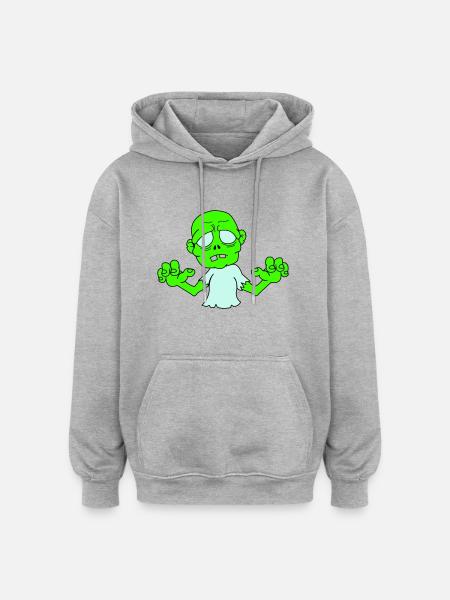 Zombie - Oversized Unisex Hoodie - heather grey