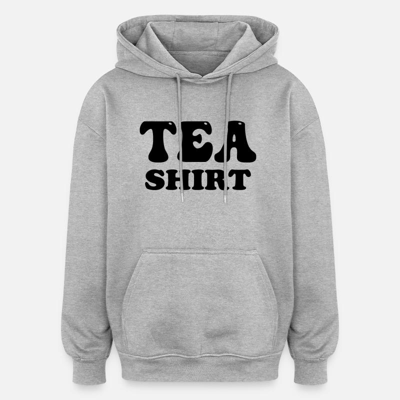 Tee Lustiges Teeshirt - Oversized Unisex Hoodie - Grau meliert