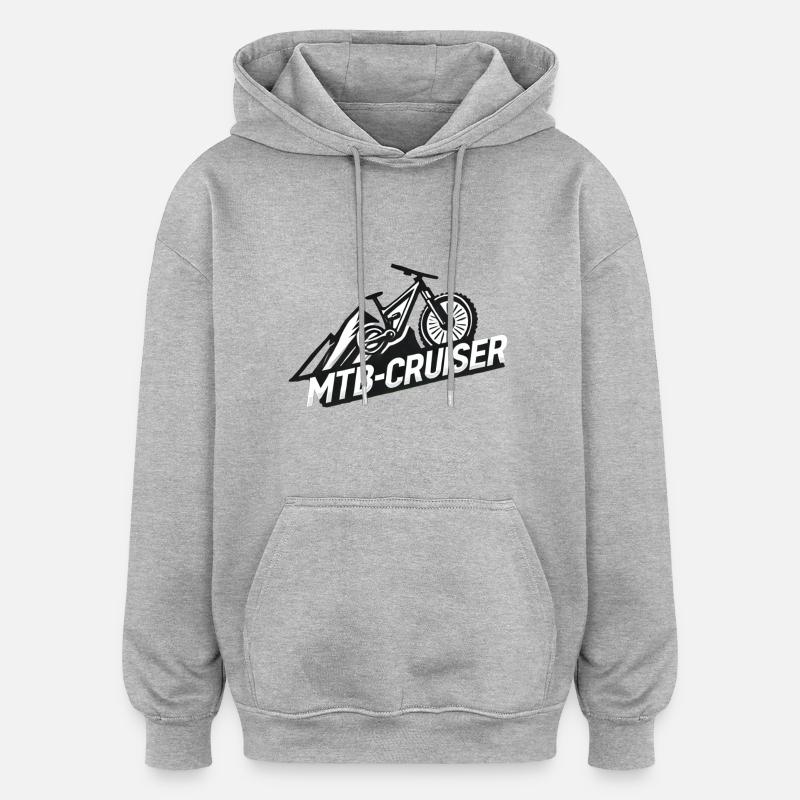 Logo VTT Cruiser - Sweat à capuche oversize unisexe - gris chiné