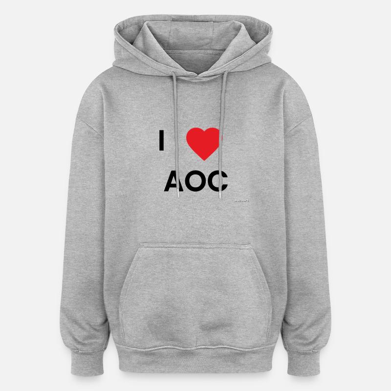 J’adore AOC - Sweat à capuche oversize unisexe - gris chiné