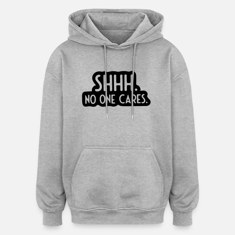 chut - Sweat à capuche oversize unisexe - gris chiné