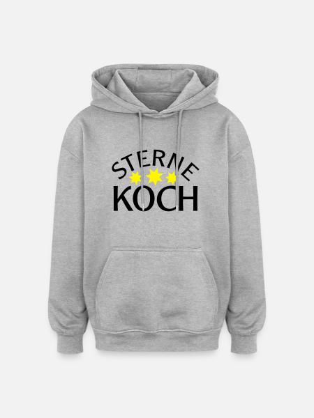 Sternekoch - Oversized Unisex Hoodie - Grau meliert