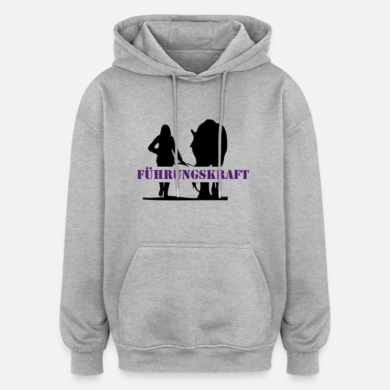 Hanovre - Sweat à capuche oversize unisexe - gris chiné