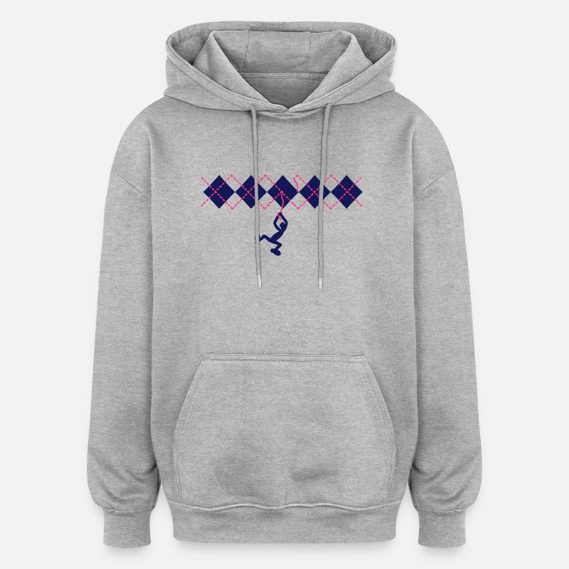 Lilliput-Tarzan sur Jumper (2c) - Sweat à capuche oversize unisexe - gris chiné