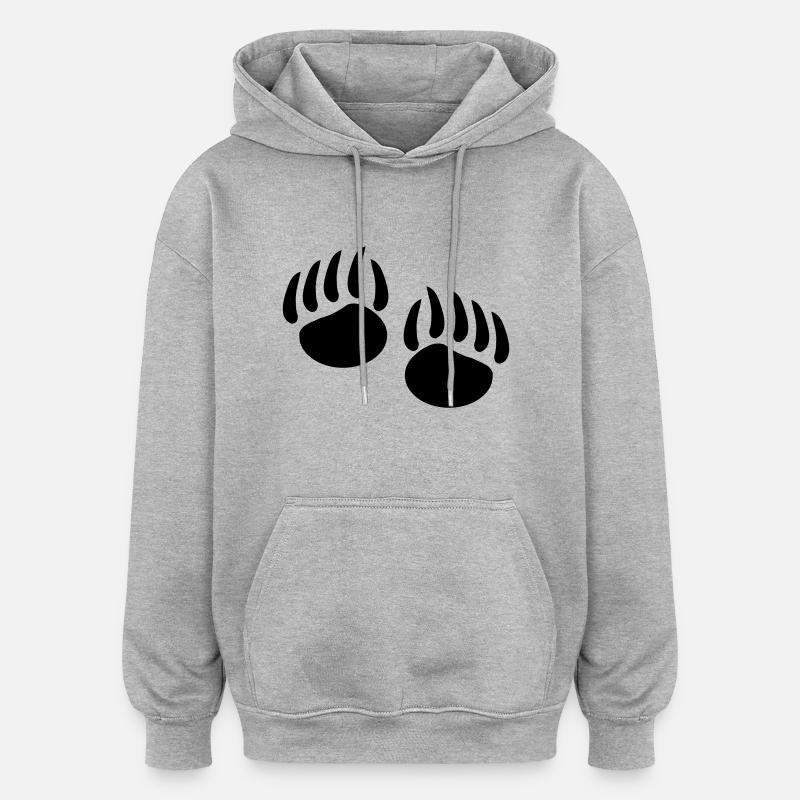 baerentatze2 - Oversized Unisex Hoodie - Grau meliert