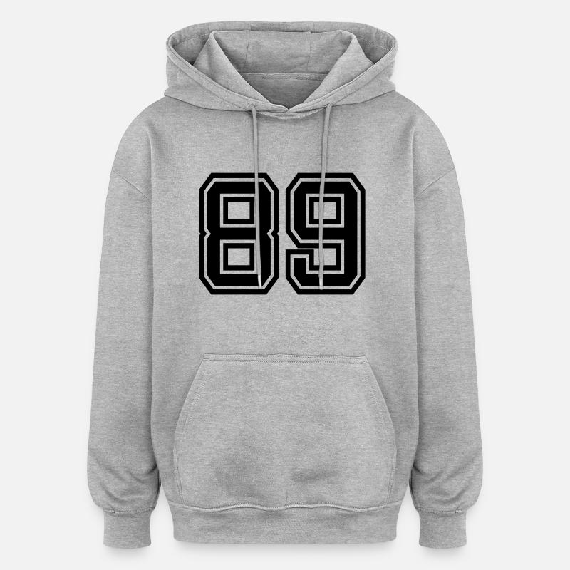 89 - Oversized Unisex Hoodie - Grau meliert