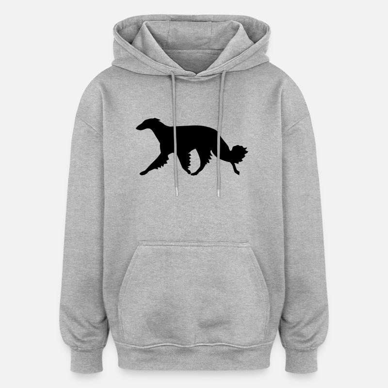 Barsoi - Oversized Unisex Hoodie - Grau meliert