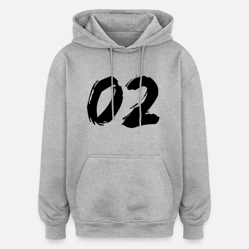Brushed 02 - Oversized Unisex Hoodie - Grau meliert