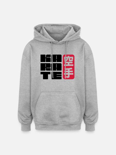 Karate - Oversized Unisex Hoodie - Grau meliert