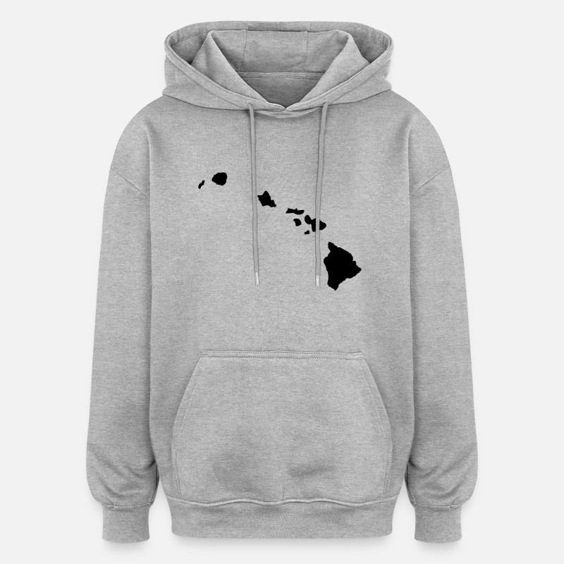hawaii - Sweat à capuche oversize unisexe - gris chiné