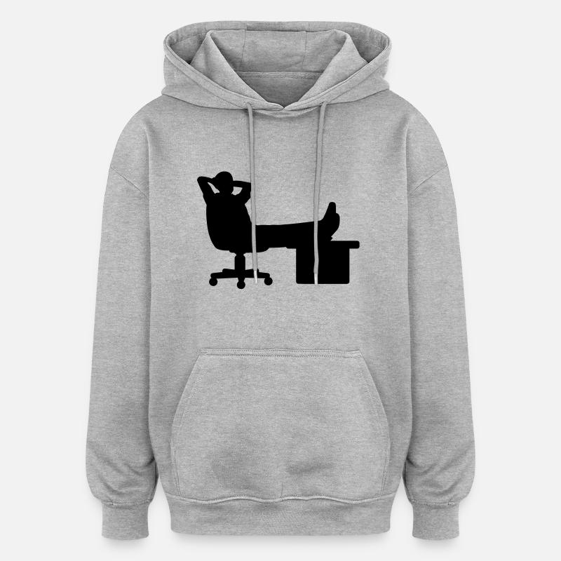 relax_f1 - Oversized luvtröja unisex - gråmelerad