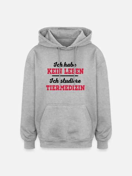 Tiermedizin - Oversized Unisex Hoodie - Grau meliert