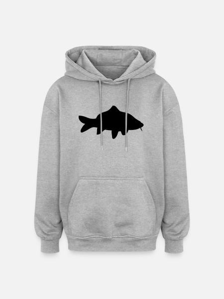 karpfen__f1 - Oversized Unisex Hoodie - Grau meliert
