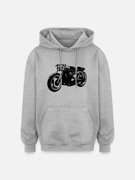 caferacer - Oversized Unisex Hoodie - Grau meliert