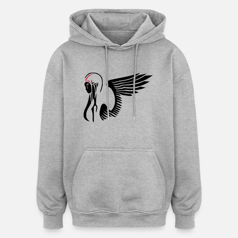 angel02 - Oversized Unisex Hoodie - heather grey