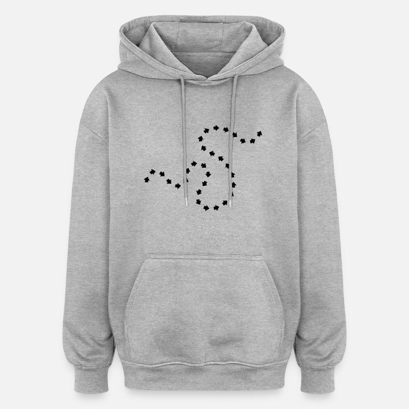 weg_f1 - Sweat à capuche oversize unisexe - gris chiné