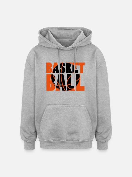 Basketball ! - Oversized Unisex Hoodie - Grau meliert