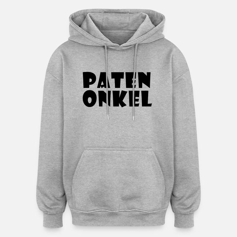 Parrain - Sweat à capuche oversize unisexe - gris chiné