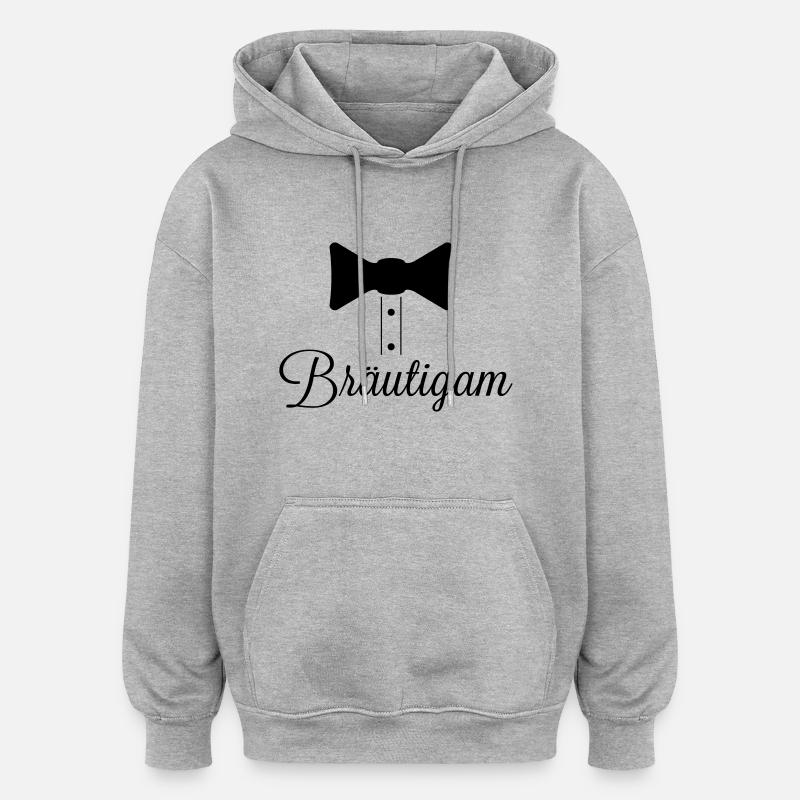 bräutigam - Sweat à capuche oversize unisexe - gris chiné