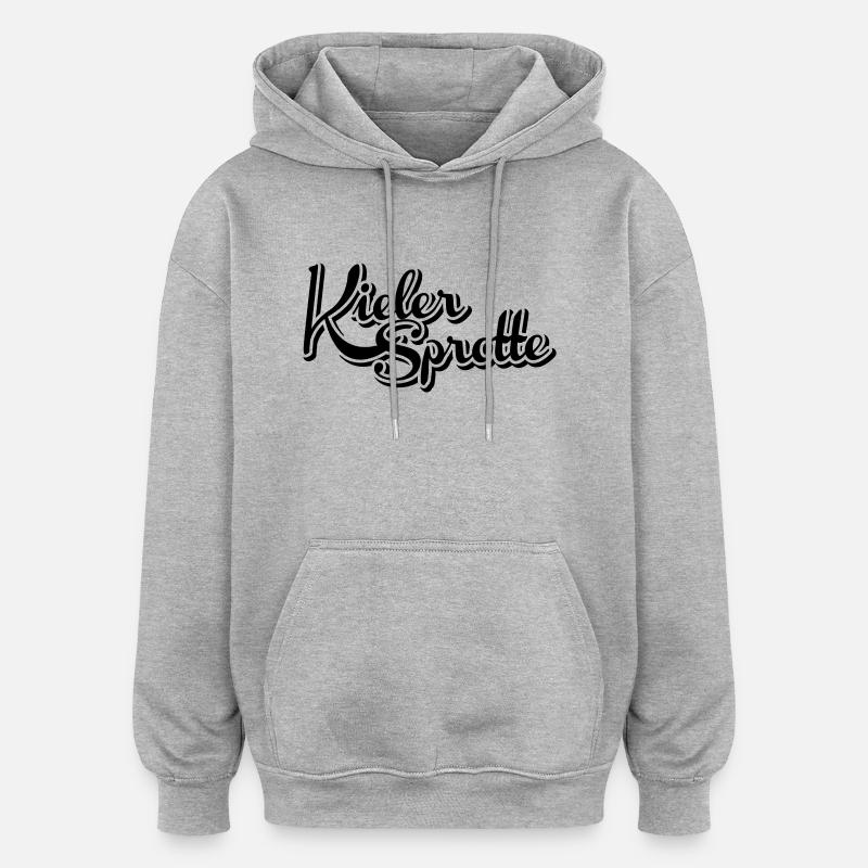 KielerSprotte - Sweat à capuche oversize unisexe - gris chiné