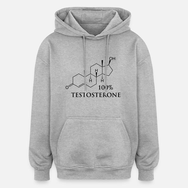 testosterone_100 - Sweat à capuche oversize unisexe - gris chiné
