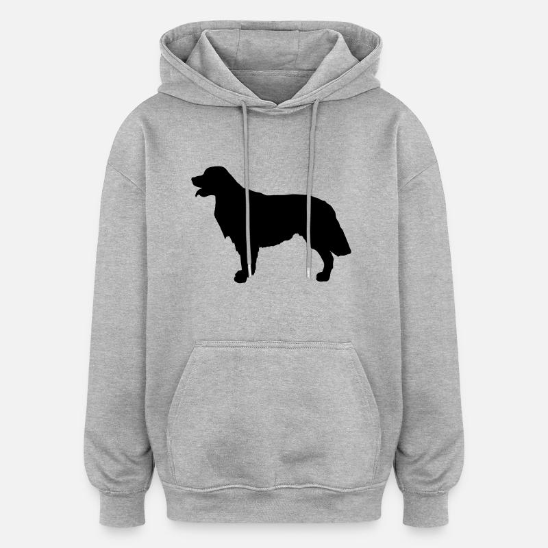 Golden Retriever - Sweat à capuche oversize unisexe - gris chiné
