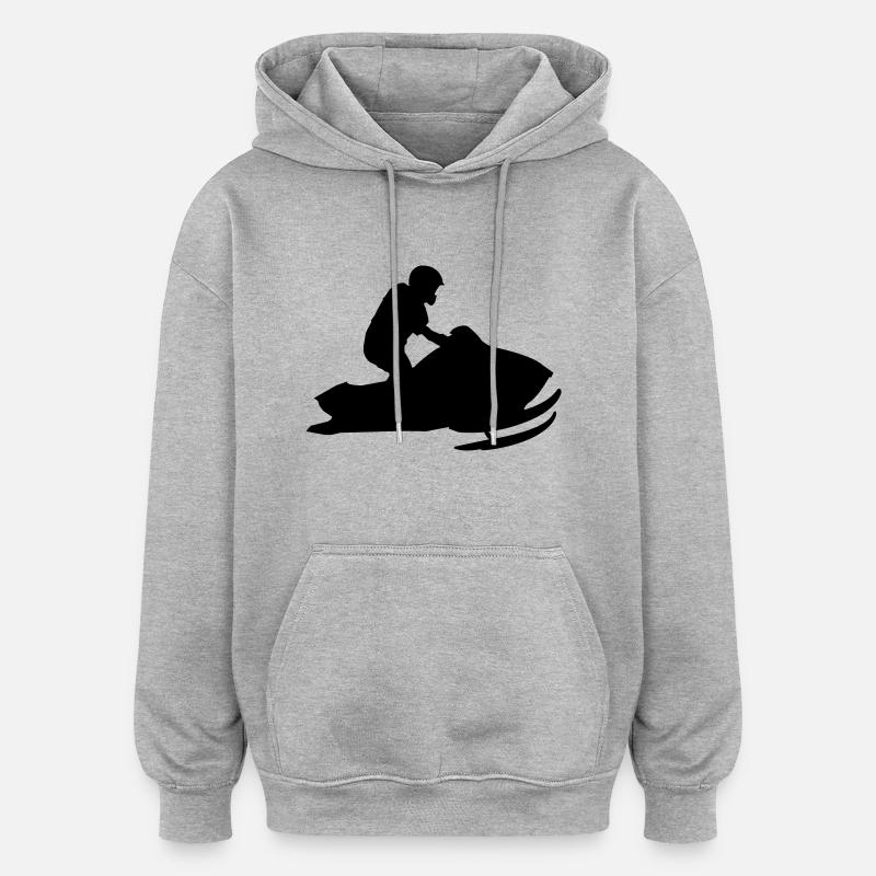 snowmobile - Sweat à capuche oversize unisexe - gris chiné