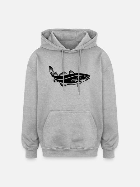 Dorsch - Oversized Unisex Hoodie - Grau meliert