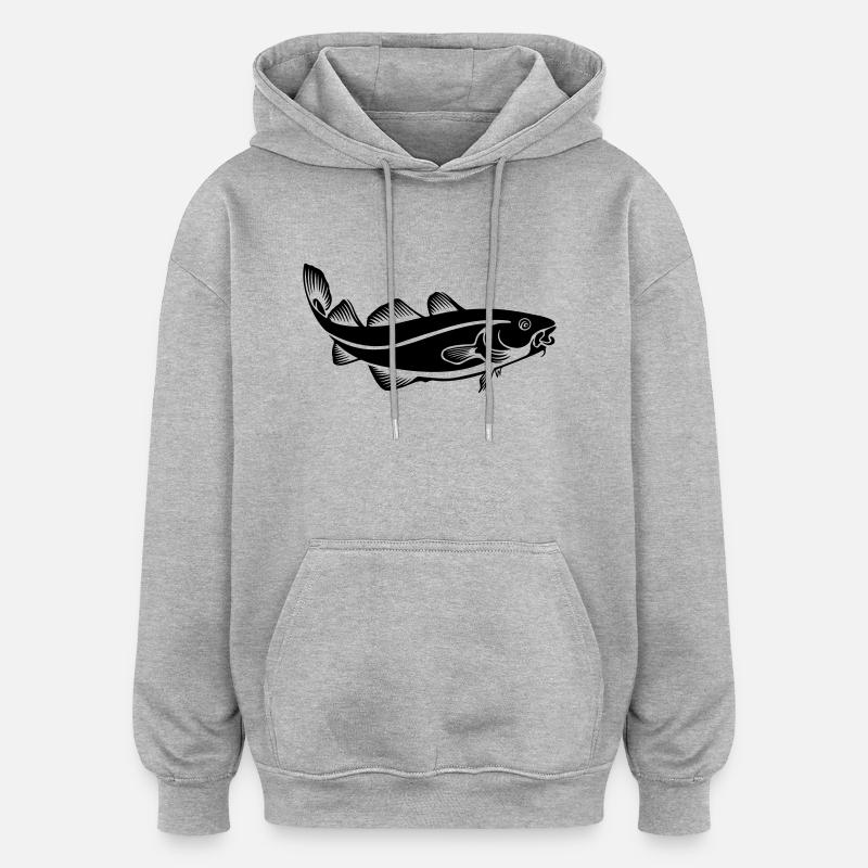 Dorsch - Oversized Unisex Hoodie - Grau meliert